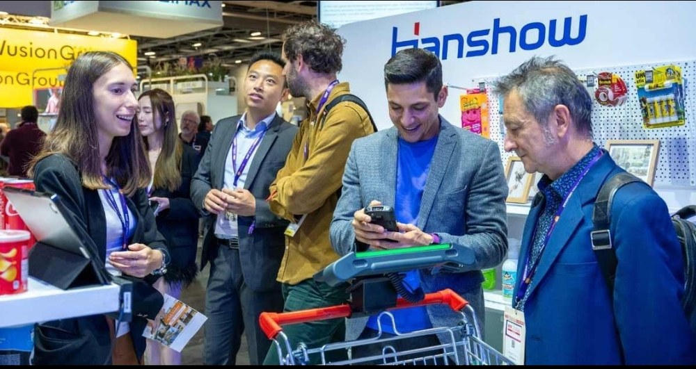 Stand Hanshow au salon NRF Retail's Big Show Europe à Paris